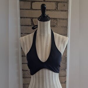 PINK Black Bikini Top